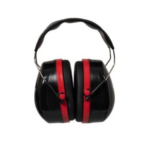 defender ear muffs red